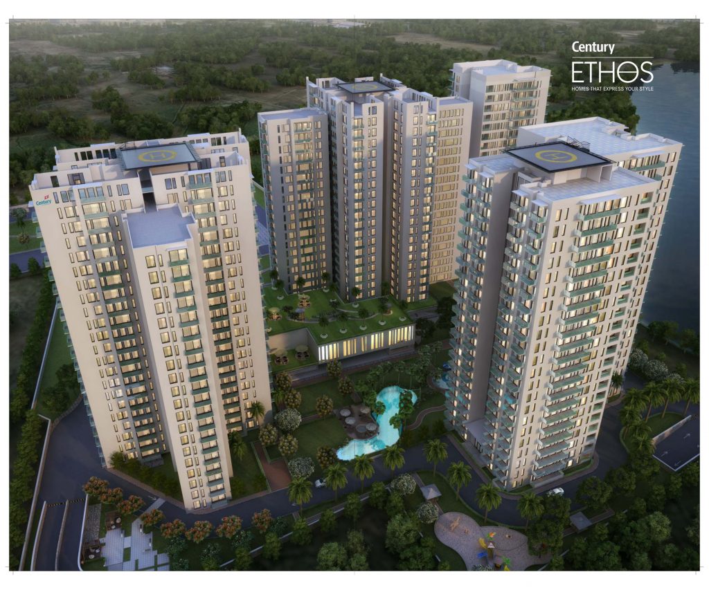 View of Century Ethos, a 4BHK,3BHK property located in Hebbal starting at ₹4.75 Cr