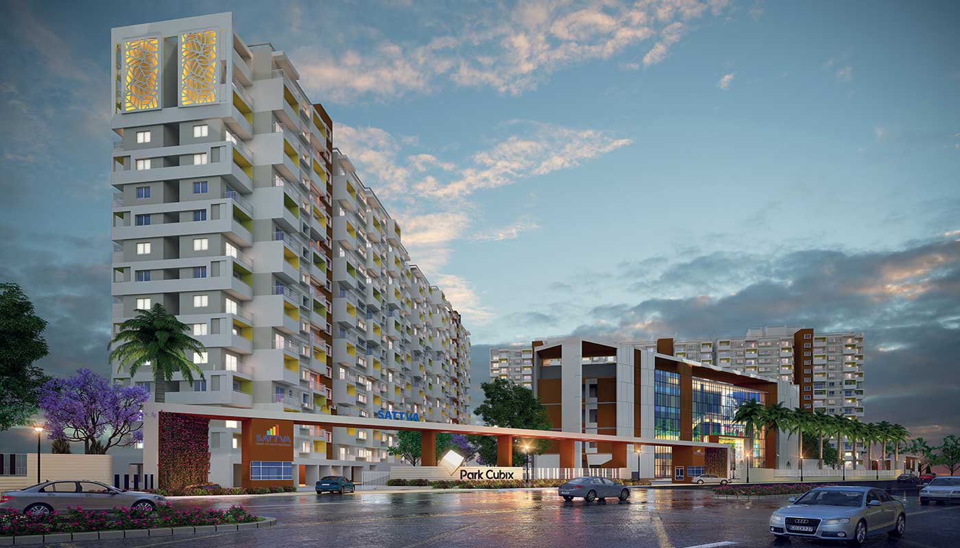 View of Sattva Park Cubix, a 1RK,3BHK,2BHK,1BHK property located in Devanahalli starting at ₹37.83 L