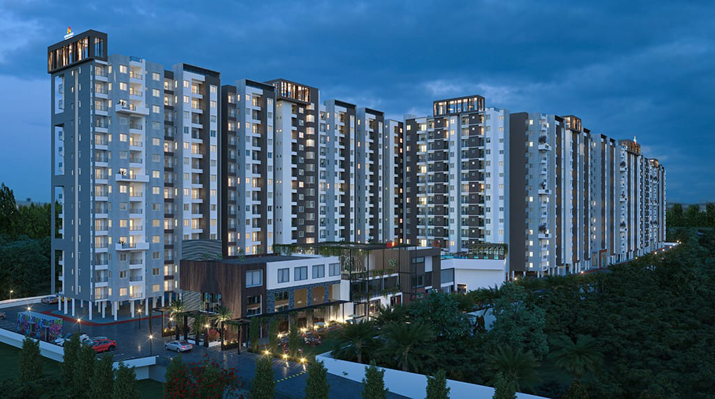 View of Sowparnika Euphoria, a 3BHK,2BHK,1BHK property located in Whitefield starting at ₹42 L
