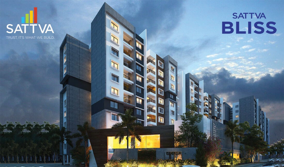 View of Sattva Bliss, a 3BHK,2BHK,1BHK property located in Electronic City starting at ₹45 L